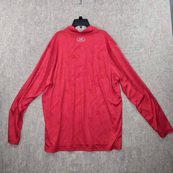 Under Armour Mens Red Quarter-Zip Pullover XL - Picture 2 of 7